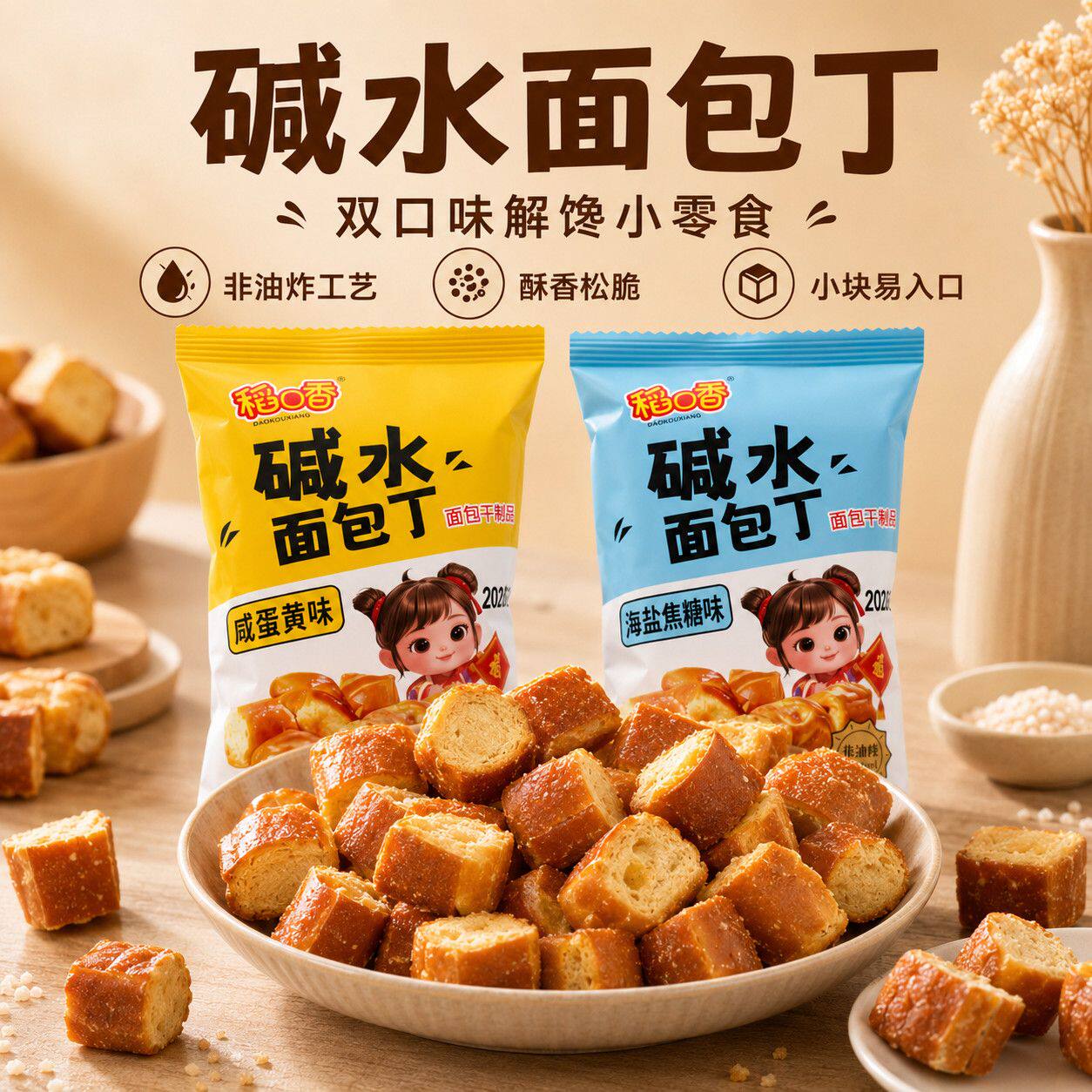 安和天心 碱水面包丁15g*20包 11.61元（需用券）