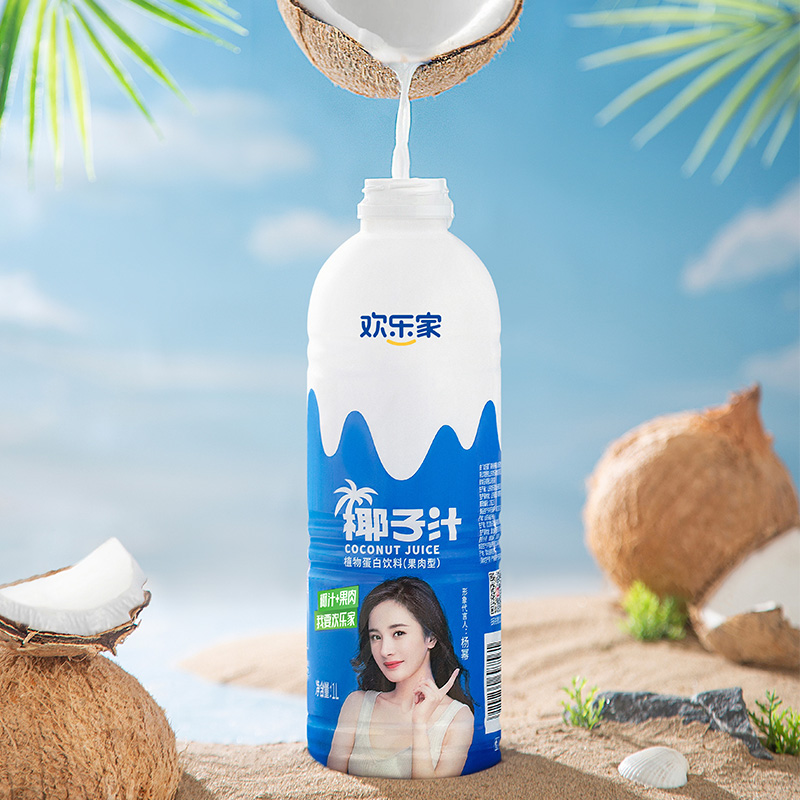 欢乐家 椰子汁整箱植物蛋白饮料1L*6瓶椰奶家庭聚会饮品新鲜 27.71元(需用券)