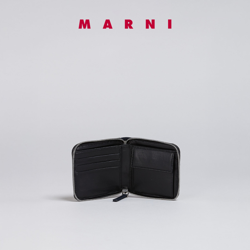 MARNI 男女同款拼色Logo徽标拉链钱包票夹 2422.5元