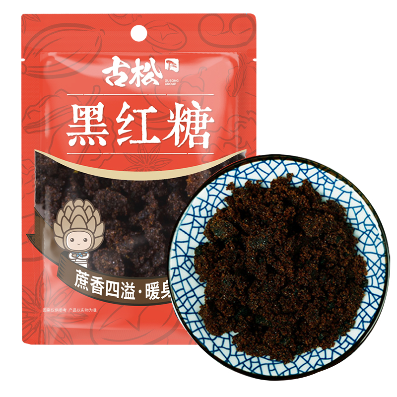 88VIP：Gusong 古松食品 古松食糖黑糖红糖400g甘蔗熬制冲饮奶茶麻花原料产妇