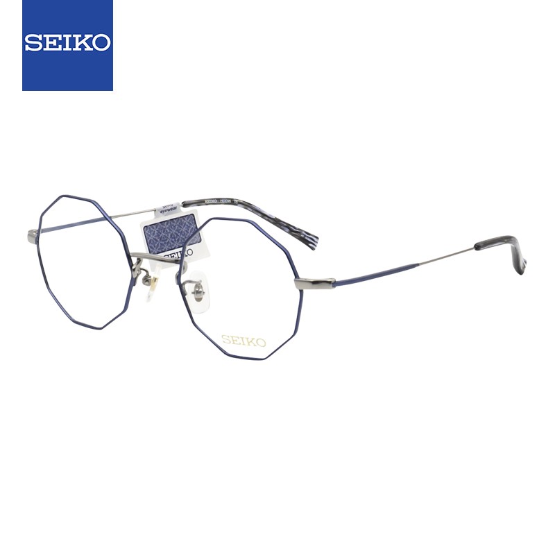 SEIKO 精工 眼镜框男女款全框钛材眼镜架H03095 05+万新1.59防蓝光 525.6元（需用