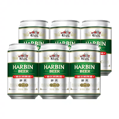 88VIP：HARBIN 哈尔滨啤酒 醇爽啤酒 330ml*6听 8.45元包邮