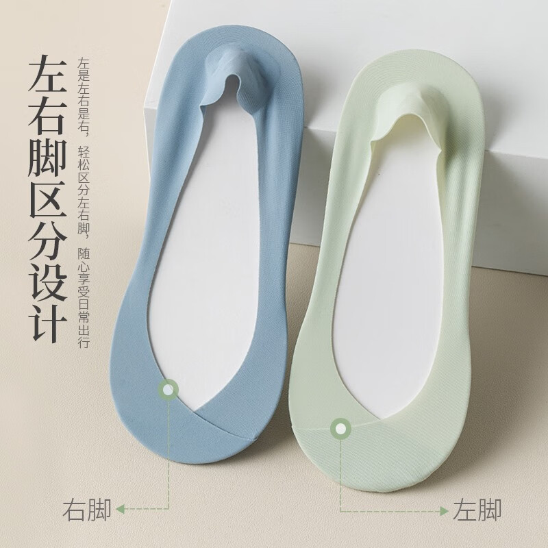 浪莎 冰丝船袜 薄款棉底防滑不掉跟 混色5双 13.41元（需用券）
