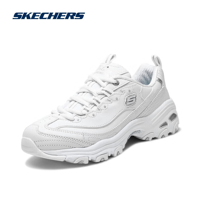 SKECHERS 斯凯奇 小白熊|女鞋冬季透气小白鞋增高复古老爹鞋运动鞋新年礼物 2