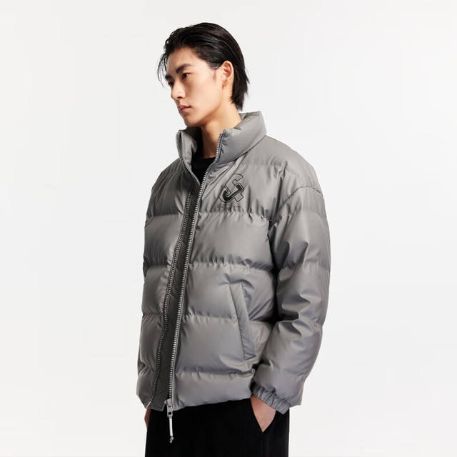 20点、双11预告、PLUS会员：JACK&JONES 杰克琼斯 男士PU宽松百搭羽绒服 2243120