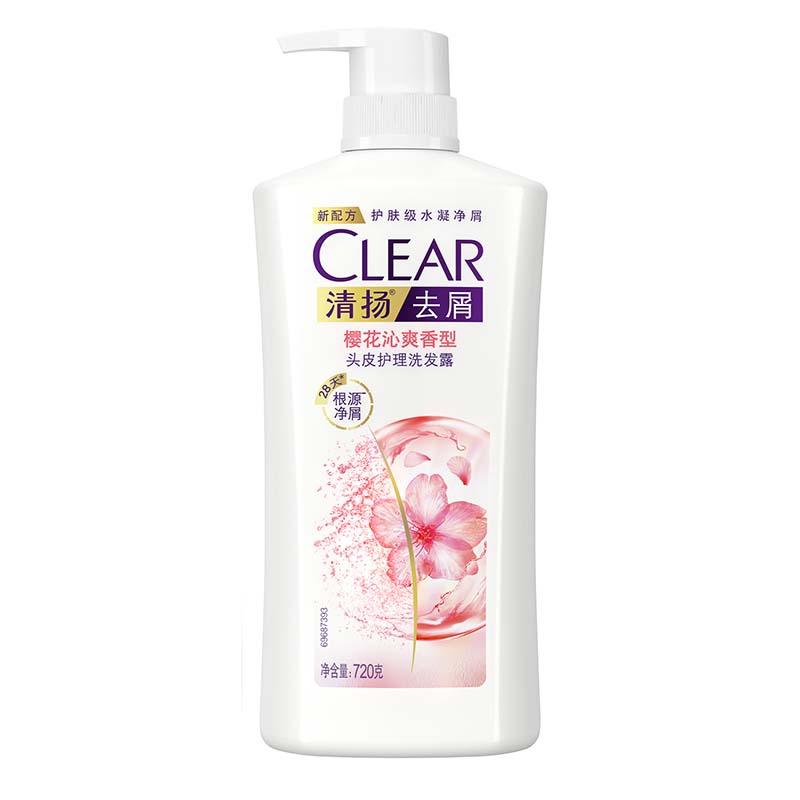 CLEAR 清扬 去屑清樱花露水润净屑留香樱花头皮护理CRT洗发水 720G 33.2元（需