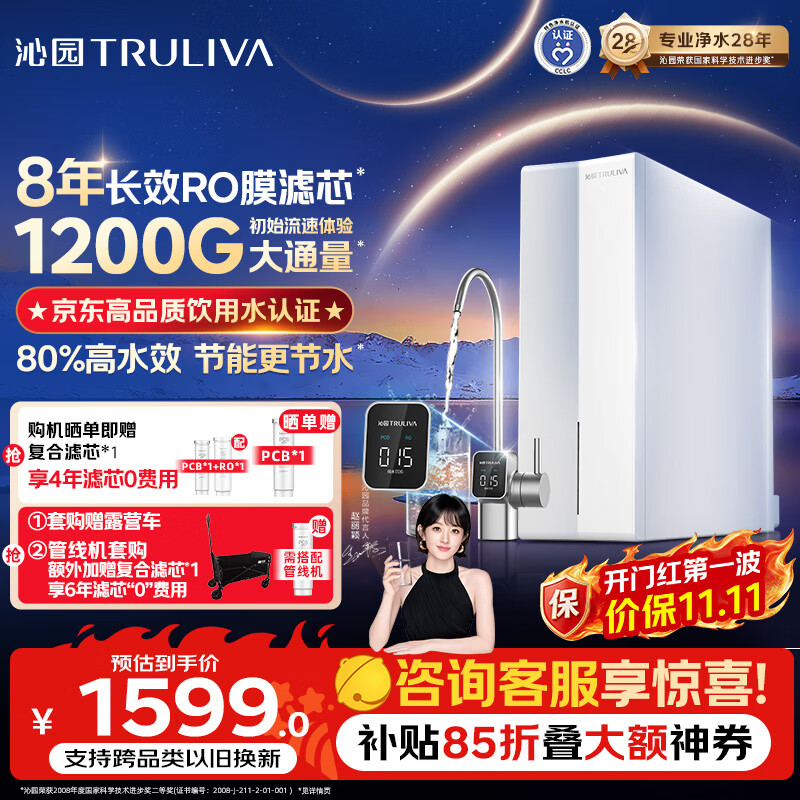 沁园 RO反渗透过滤器 净水器 1189.17元 - 清风线报