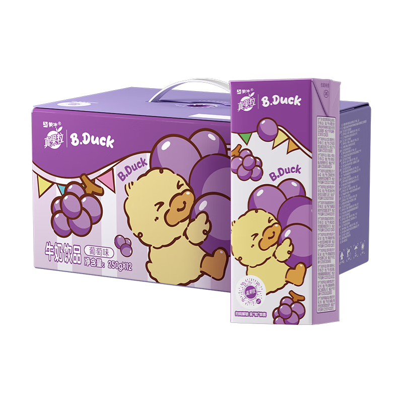 蒙牛 真果粒葡萄味牛奶饮品 250ml*12包 22.56元