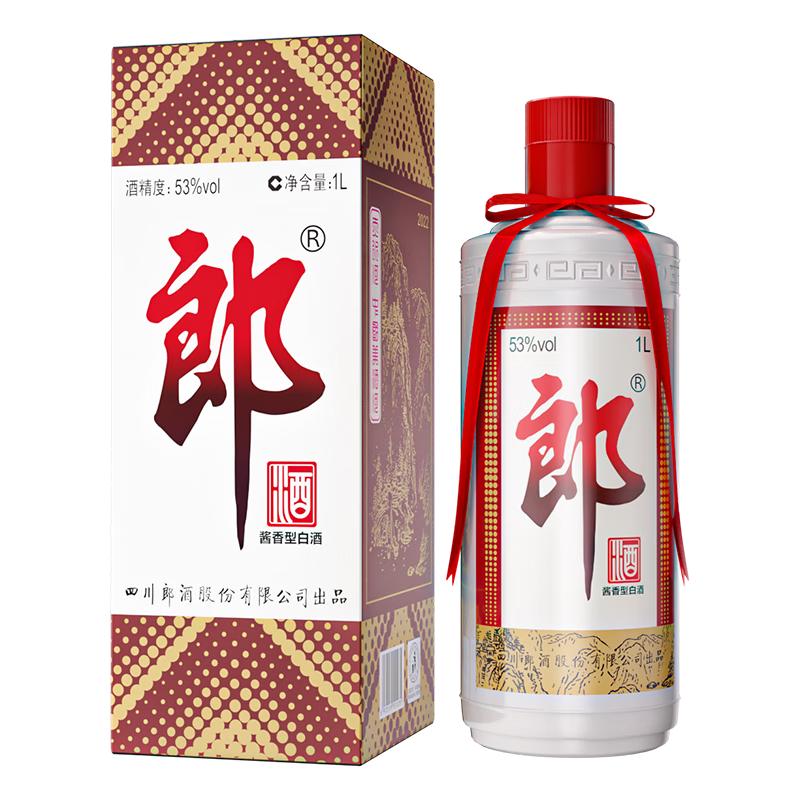 plus会员：郎酒郎牌郎酒 酱香型 高度白酒 53度 1000ml 单瓶装 348.28元