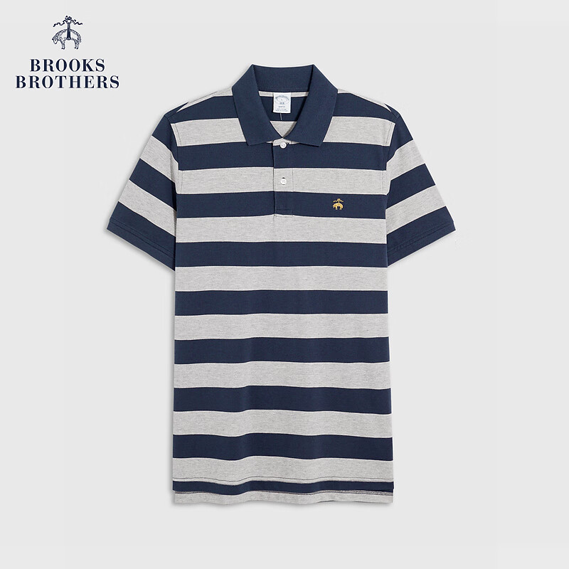 PLUS会员：Brooks Brothers 男士休闲拼接短袖针织Polo衫 358.6元（需用券）