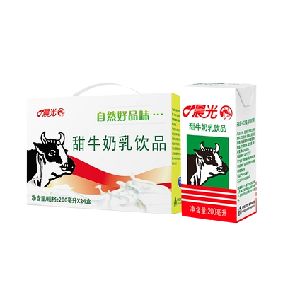 晨光 甜牛奶乳饮品200ml*24盒 22.5元+150淘金币