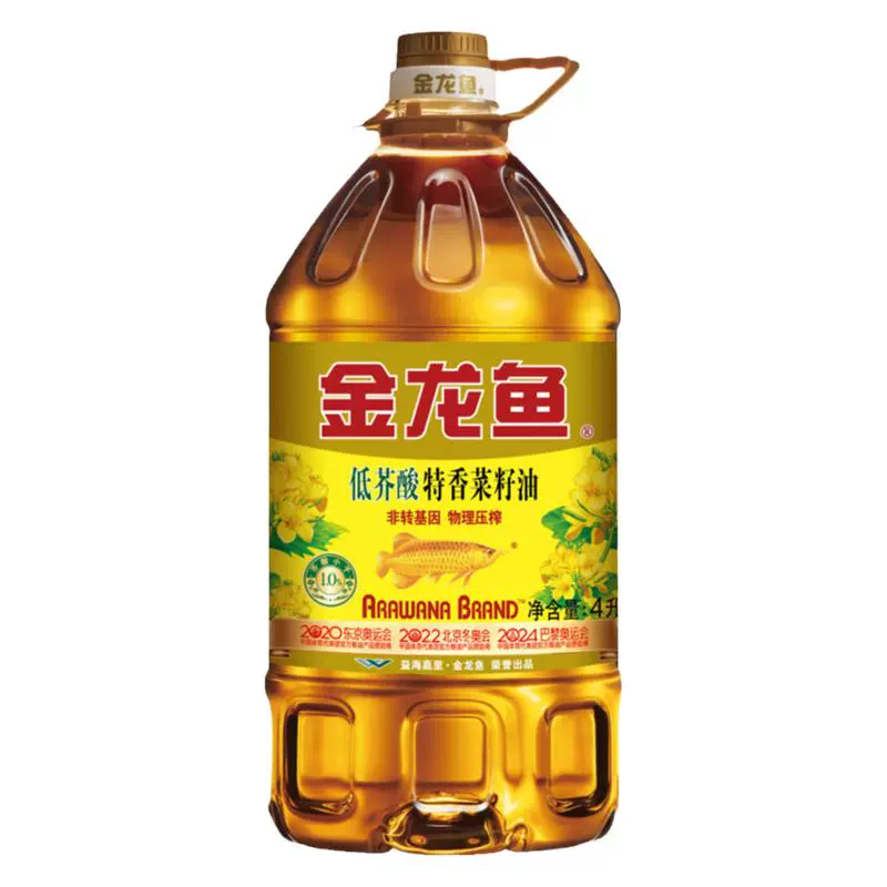 金龙鱼 低芥酸 菜籽油 4L ￥36.54