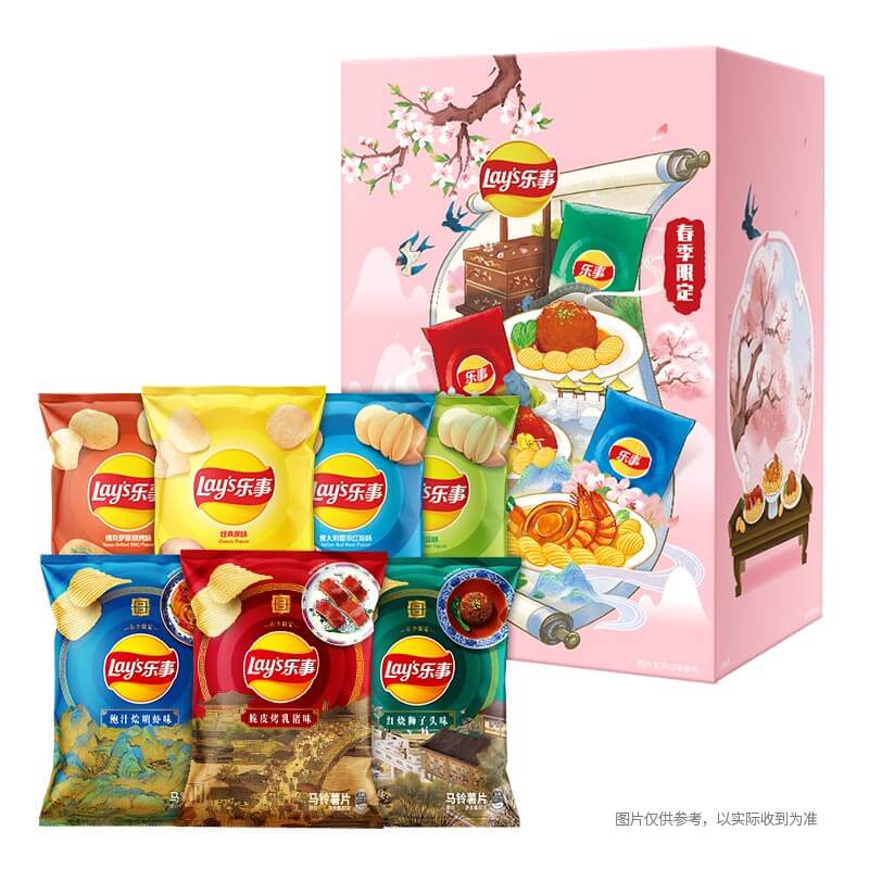 Lay's 乐事 春季限定薯片礼盒460gx1包国潮零食新年 37.38元（需用券）