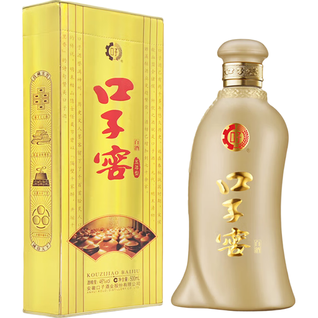 plus会员：口子窖 五年型 兼香型白酒 46度 500ml 拍2件 178元（合89元/瓶）