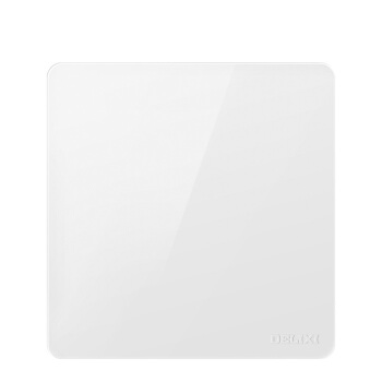 DELIXI 德力西 开关插座面盖挡板 空白填空面板 CD821 时尚白纯平大板 4.74元
