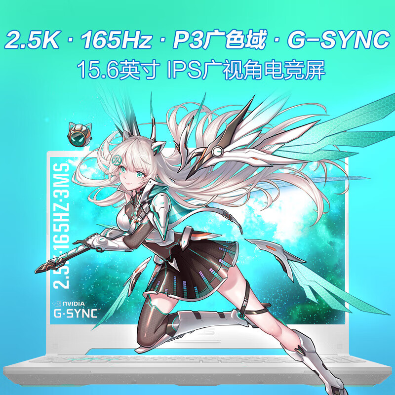 ASUS 华硕 天选4 13代酷睿i7游戏本笔记本电脑(i7 RTX4060 2.5K 165Hz P3广色域)青 2.5K