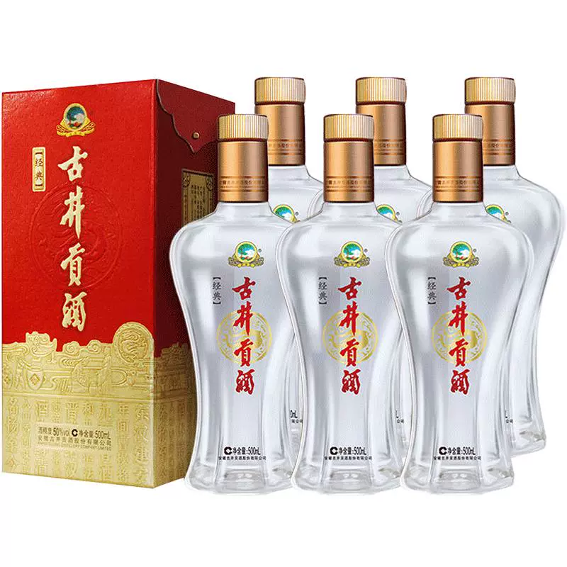 古井贡酒 浓香经典50度500ml*6瓶装官方正品原厂箱装盒装白酒 ￥175.2