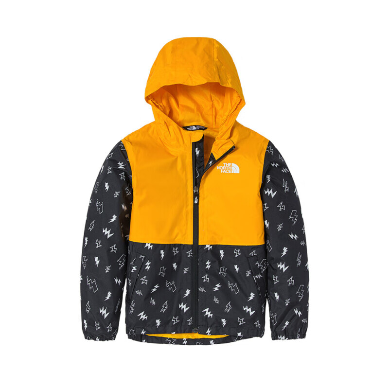 限尺码：THE NORTH FACE 北面 小童冲锋衣|53D6 5K6/黑色/黄色 5T 239元包邮（需用券