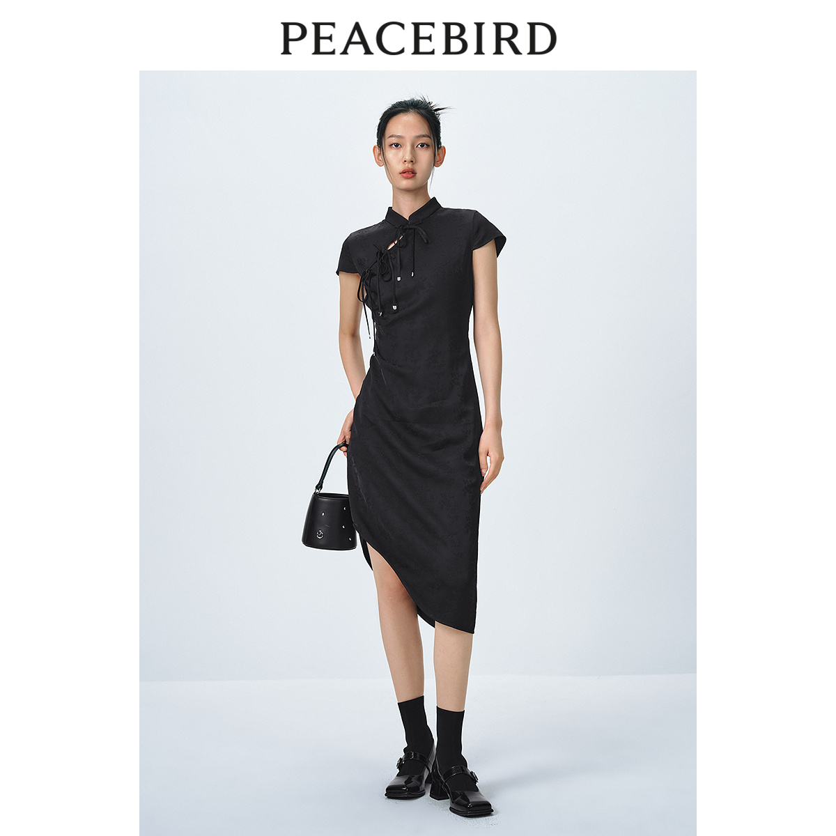 PEACEBIRD 太平鸟 新中式国风连衣裙 285.35元