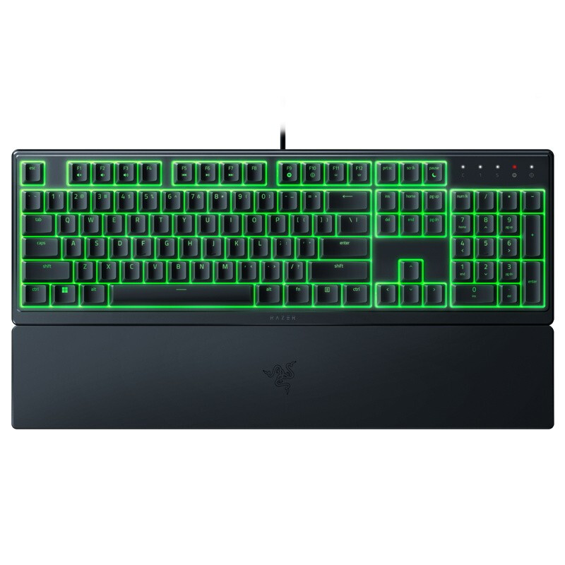 RAZER 雷蛇 雨林狼蛛V3 X 104键 有线薄膜键盘 黑色 RGB 237.76元