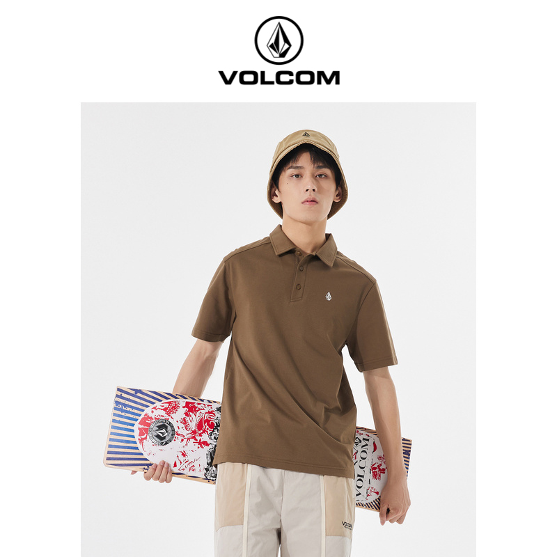 VOLCOM 钻石户外品牌简约短袖T恤新款原创运动纯色体恤舒适polo衫 219元