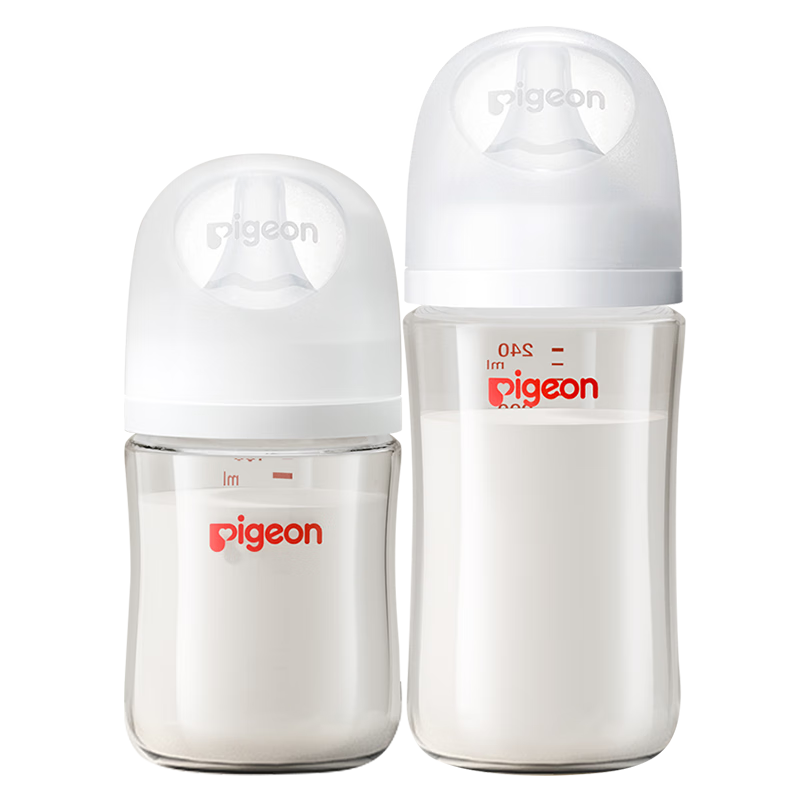 贝亲 奶瓶 新生儿防胀气玻璃宽口径 160ml+240ml 0-6个月 181元