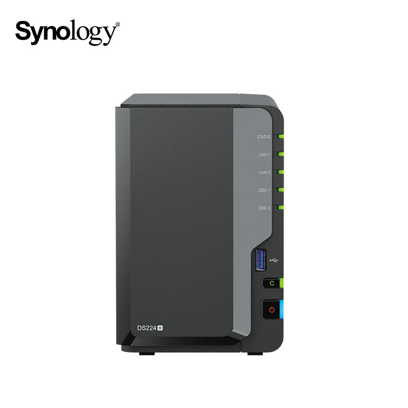 Synology 群晖 DS224+ 四核心 2盘位 NAS 网络存储服务器 团队办公 2422元