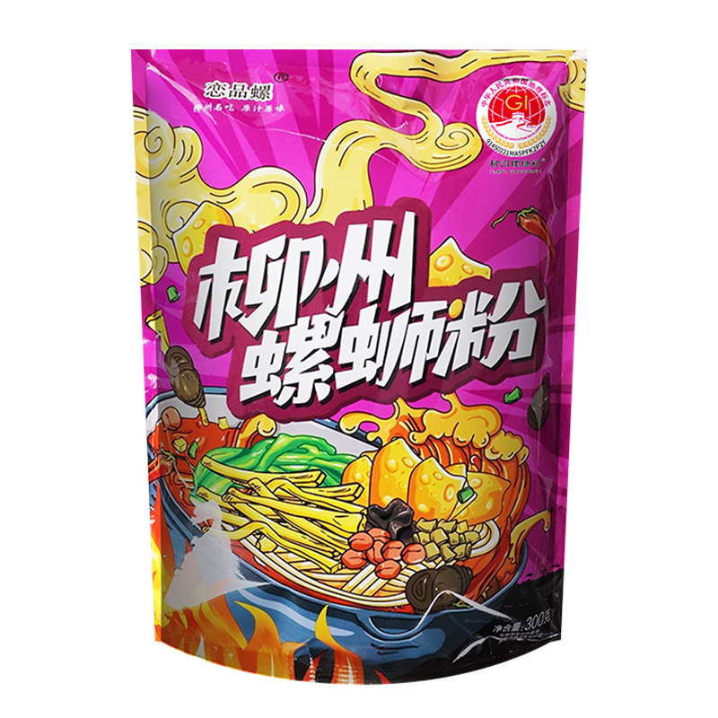 恋品螺 柳州正宗螺蛳粉酸辣米粉夜宵官方旗舰店速食螺丝粉300g5袋 9.04元（