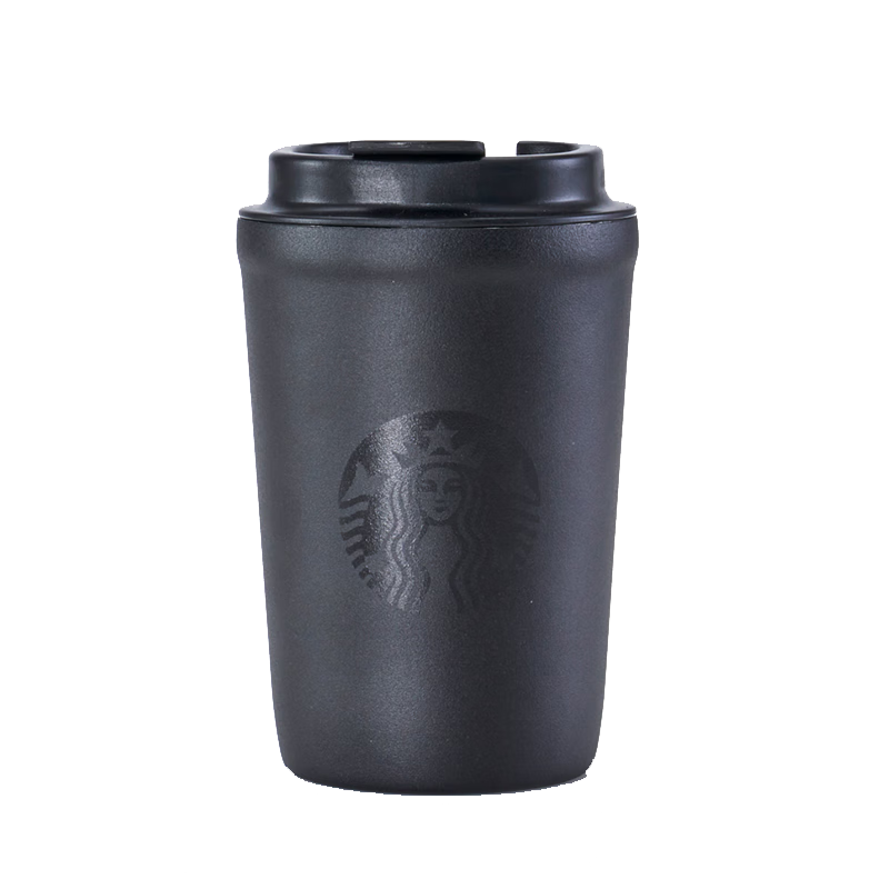 plus会员：星巴克（Starbucks）经典曜石黑带盖咖啡杯355ml 90.23元