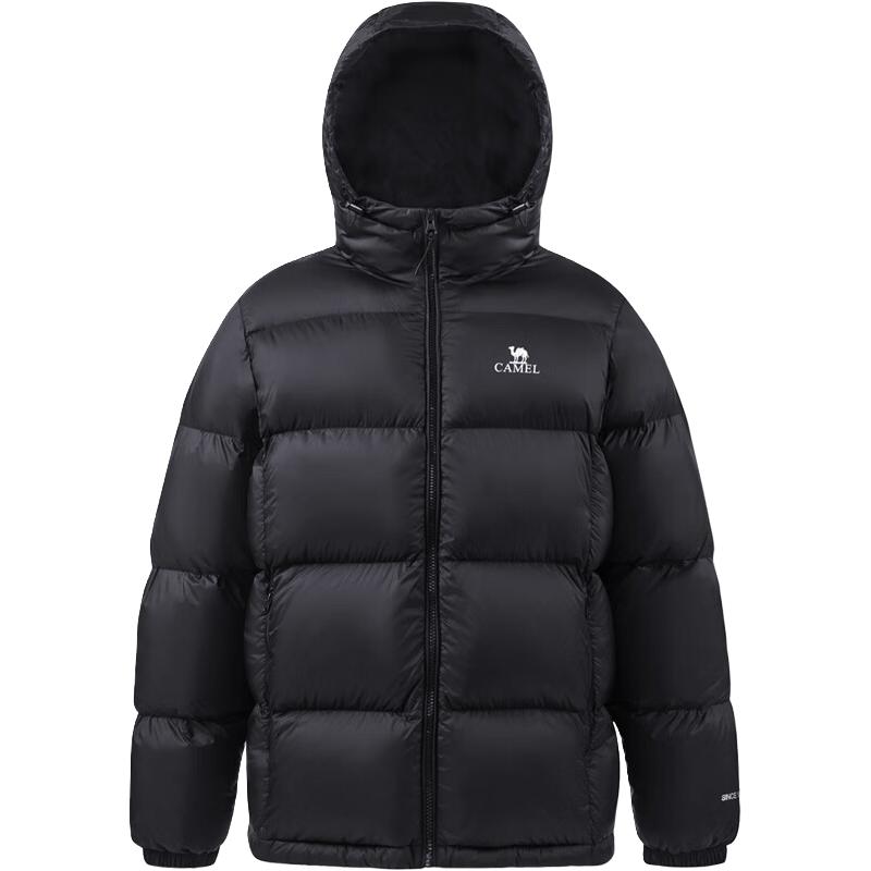 骆驼 断码清仓！炽云羽绒服男女冬季连帽防泼防风鸭绒保暖面包服 M34CR07674B