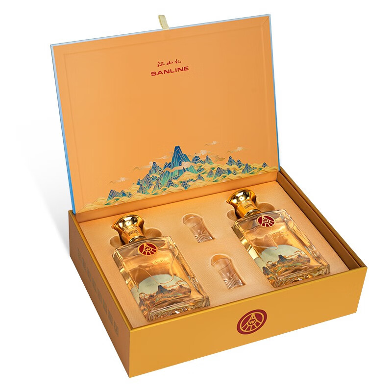 wuliangye 五粮液 股份出品 宜宾生态酿酒 江山礼 52度500ml*2瓶 礼盒