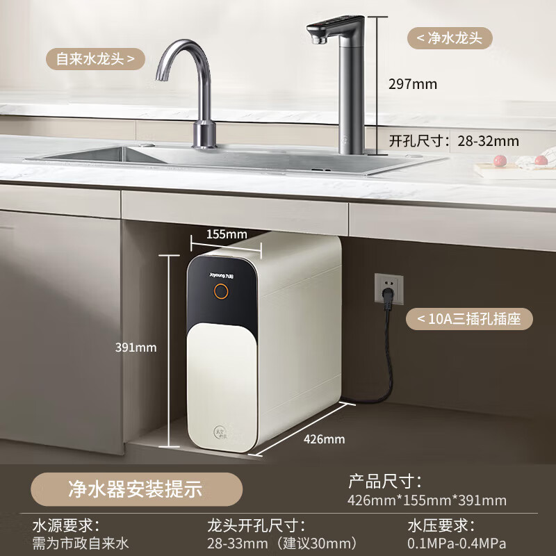 Joyoung 九阳 热小净1000G加热净水器2.5L/min大流速即热净水机 2054.56元（需用券