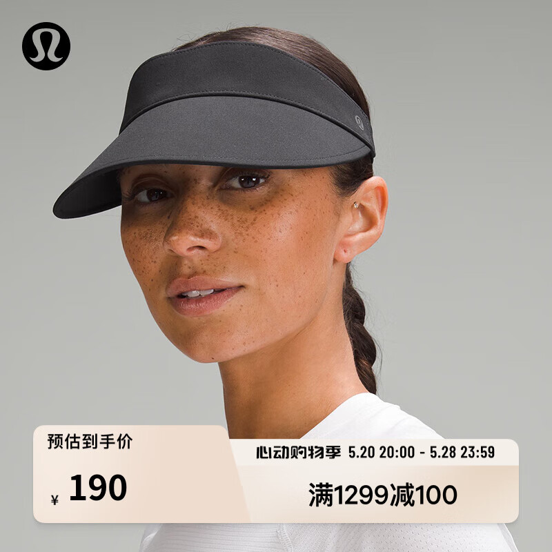 lululemon 丨Fast Paced 女士前侧加高空顶遮阳帽 LW9FM9S 黑色 O/S 176.56元（需用券