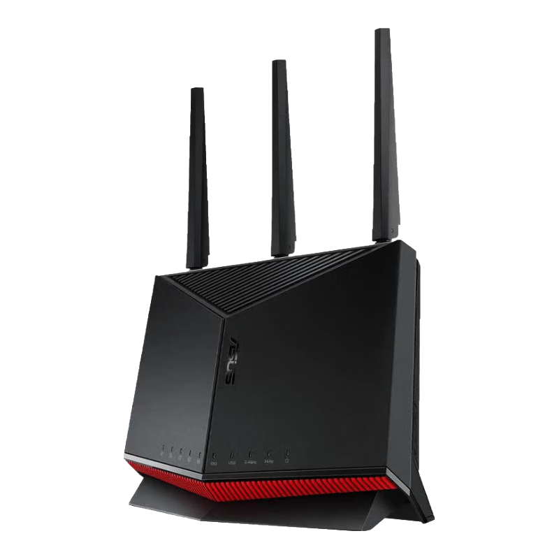 PLUS会员：ASUS 华硕 RT-BE86U 双频6800M 家用万兆Mesh路由器 Wi-Fi 7 黑色 单个装 136