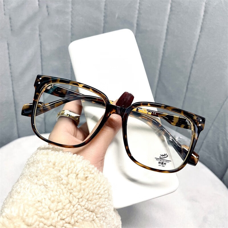 Jesmoor 时尚TR大框眼镜架透明豆花腿框 +161非球面镜片 49元（需用券）
