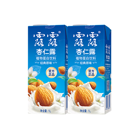 露露 杏仁露经典大利乐 1L*2盒 19.99元(需领券)
