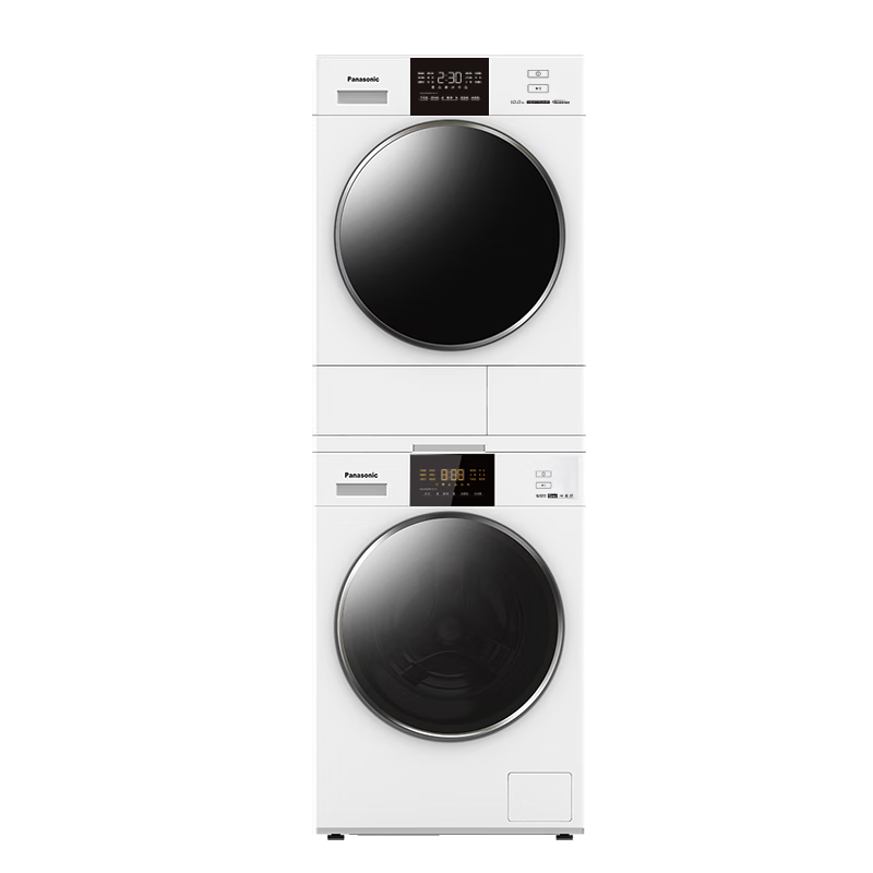 预售、PLUS会员：Panasonic 松下 白月光3.0Pro 洗烘套装 10kg滚筒洗衣机+热泵烘干