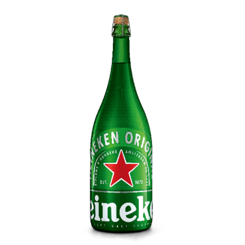 京东百亿补贴：Heineken 喜力 香槟瓶 啤酒 1.5L 单瓶装 84.55元 包邮