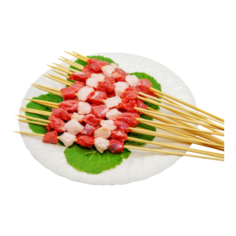 滩洋鲜生 烧烤撒料 羔羊肉串 滩羊肉串60串 2.4斤 简装 58.59元