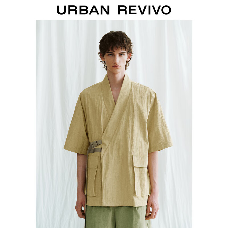 URBAN REVIVO UR2024夏季新款男装工装机能风插扣肌理超宽松夹克UML140030 ￥125.1