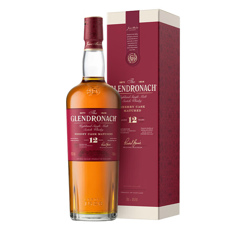 The GlenDronach 格兰多纳 The 12年 单一麦芽 苏格兰威士忌 43%vol 700ml 礼盒装 269.1
