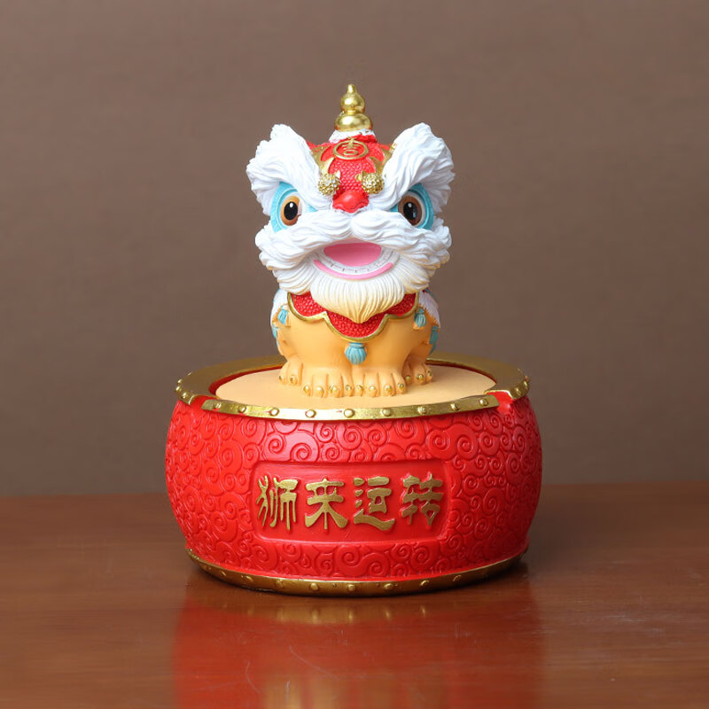 鲸意 国潮狮来运转烟灰缸摆件 39元