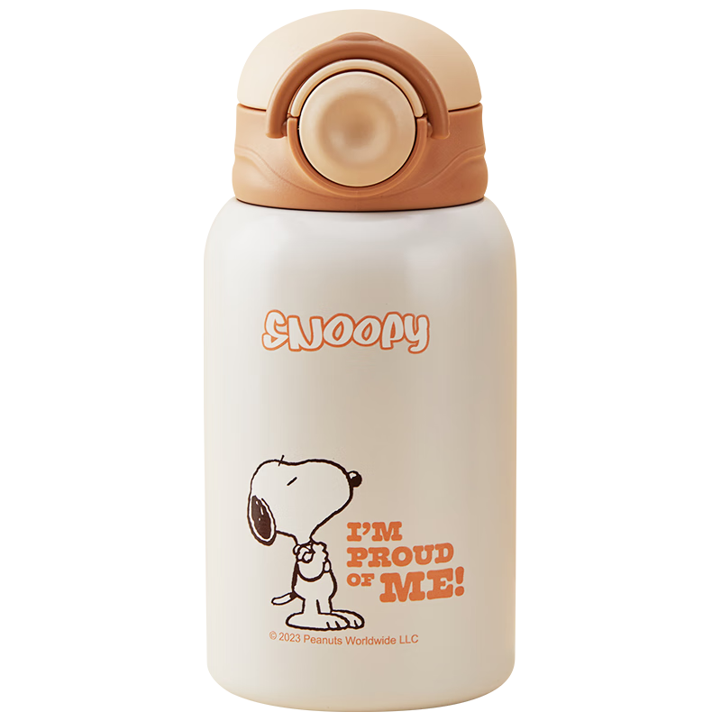 SNOOPY 史努比 316不锈钢儿童保温杯带吸管直饮双盖壶500ml*2件 72.41元合36.2元/