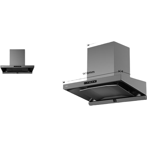 预售、PLUS会员：FOTILE 方太CXW-358-HE1-G 蝶翼欧式顶吸29风量 抽吸油烟机 2894.29