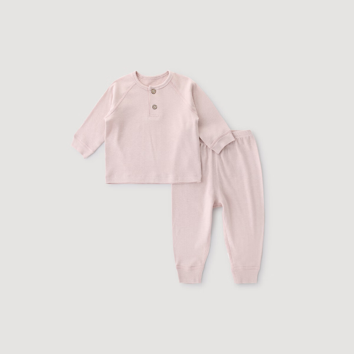 巴厘小猪 儿童保暖衣套装 120 cm 暗粉 秋冬男童女童加厚打底内衣秋衣秋裤宝