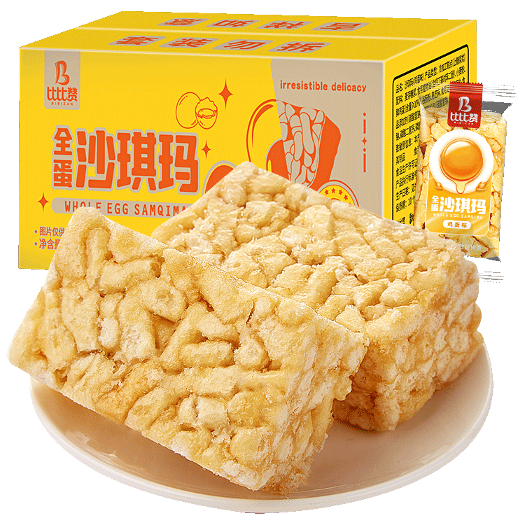 比比赞鸡蛋味沙琪玛400g 券后5.9元