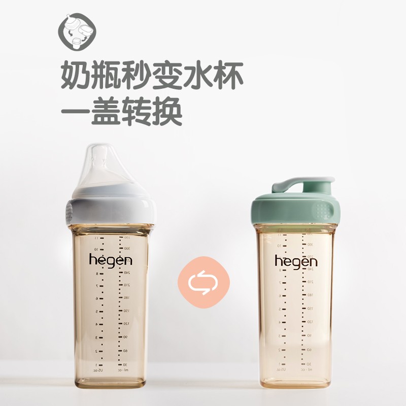 hegen 婴儿宽口径PPSU奶瓶300ml+吸管杯盖 416元