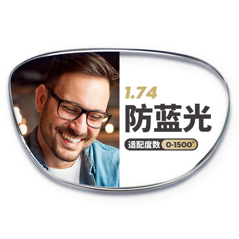 万新官旗 1.74防蓝光特薄非球面镜片+多款镜框可选 正品保证 售后无忧 187.96