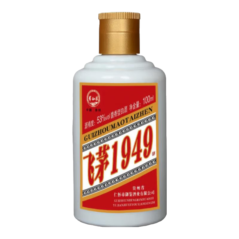 贵和泉 贵州飞茅1949 酱香型白酒 53度 100mL 1瓶 自饮口粮酒 6.9元