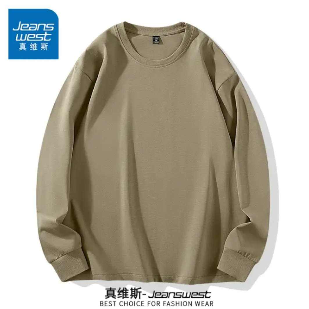 plus会员：真维斯（Jeanswest）230g重磅纯棉长袖t恤*2件 48.32元（合24.16元/件）